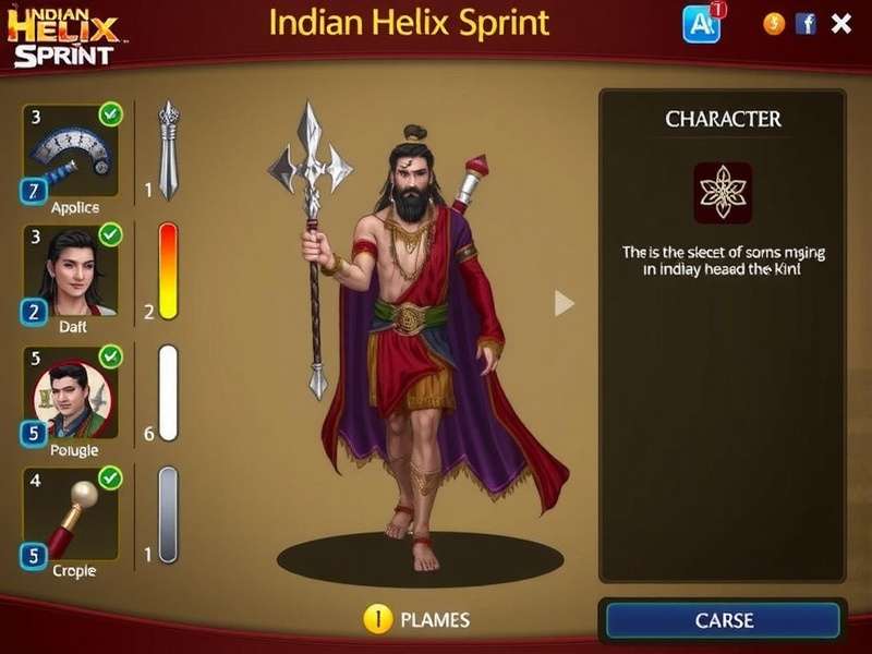 Indian Helix Sprint Character Selection